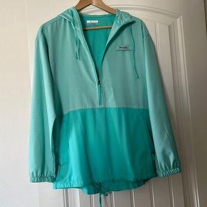 Columbia lightweight half zip with hood